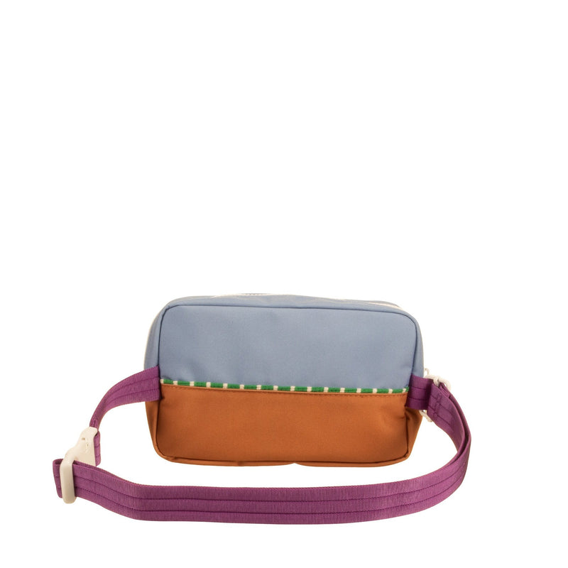 sticky lemon fanny pack large colourblocking - badminton blue/leather ball