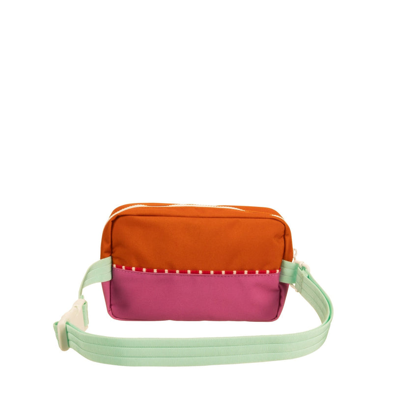 sticky lemon fanny pack colourblocking - gravel orange/rosette pink