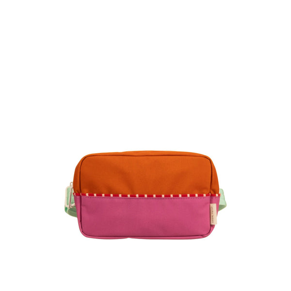 sticky lemon fanny pack colourblocking - gravel orange/rosette pink