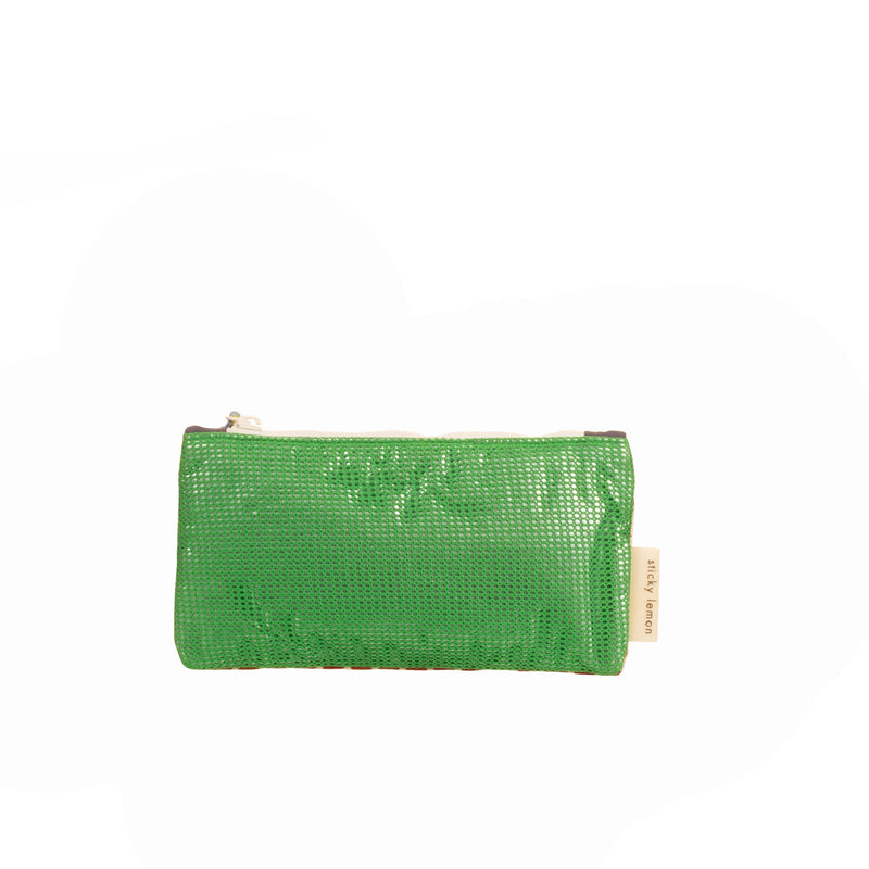 sticky lemon pencil case - mesh green