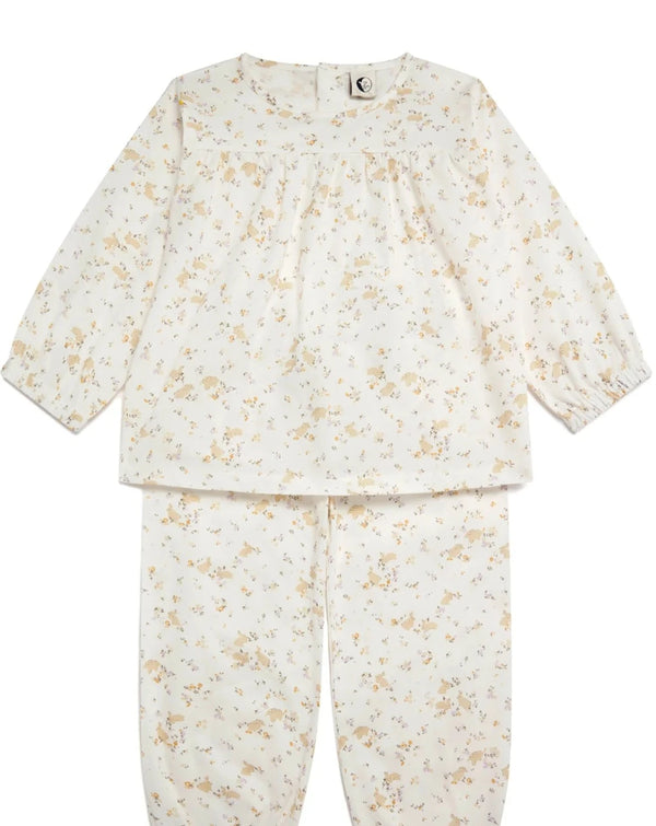 sleepy doe poplin pj set - bunny