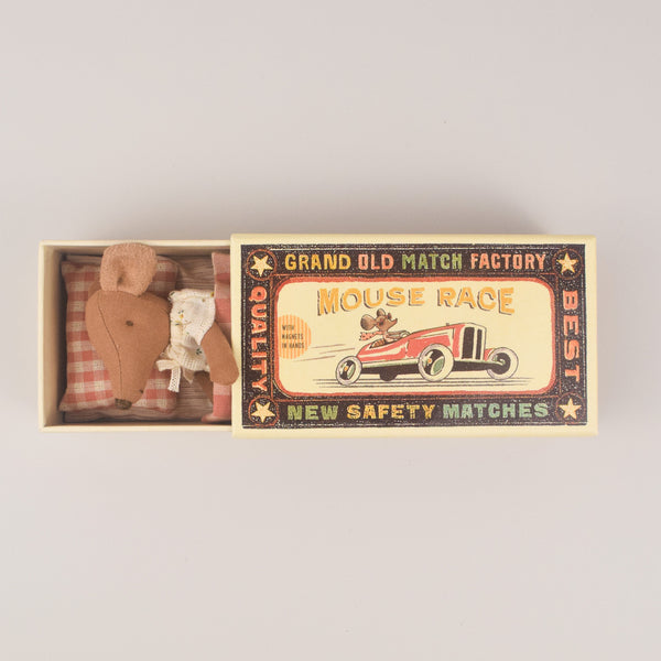 maileg mouse big sister in matchbox (2024) - pink