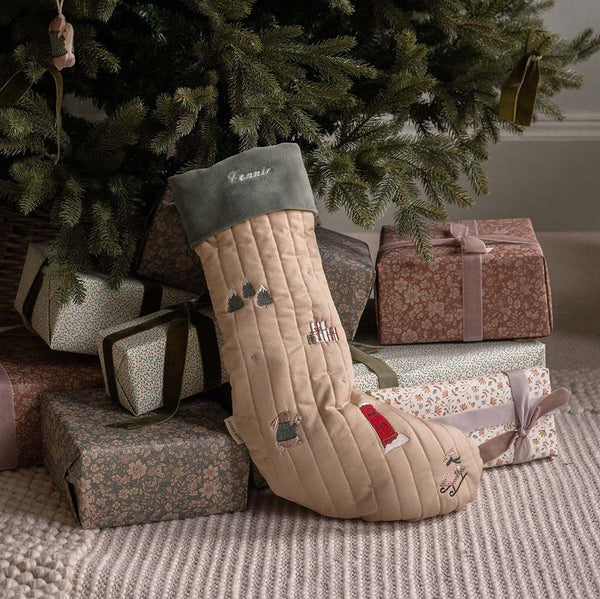 Christmas Stocking - Festive Forest Bunny