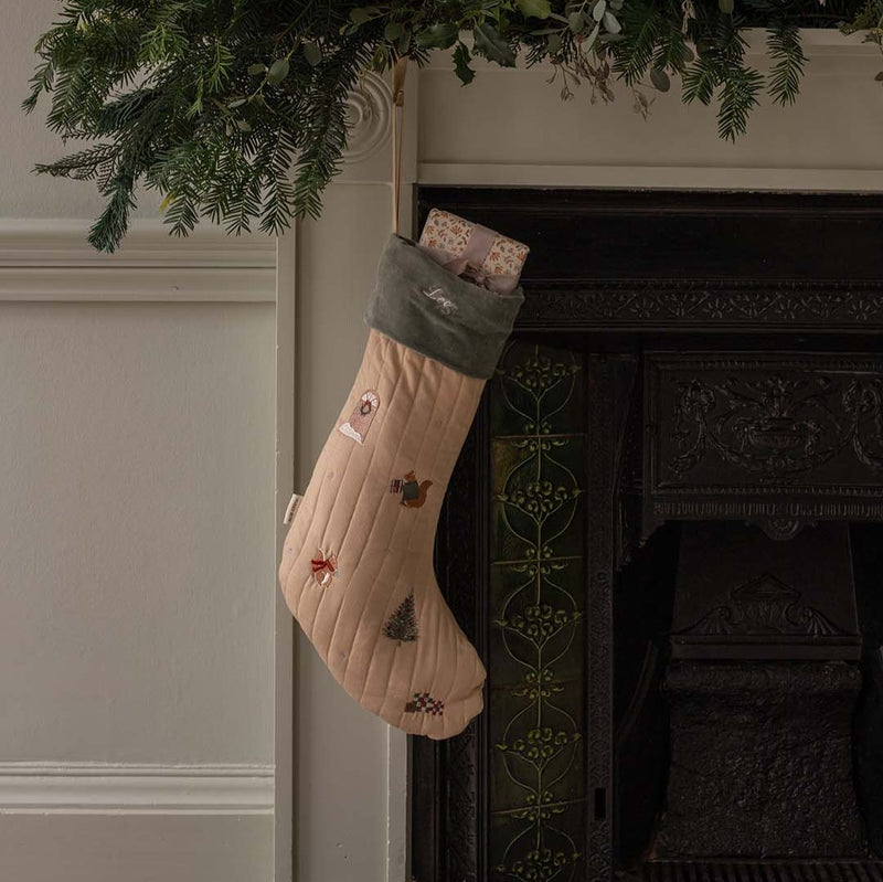 Christmas Stocking - Festive Forest Squirrel