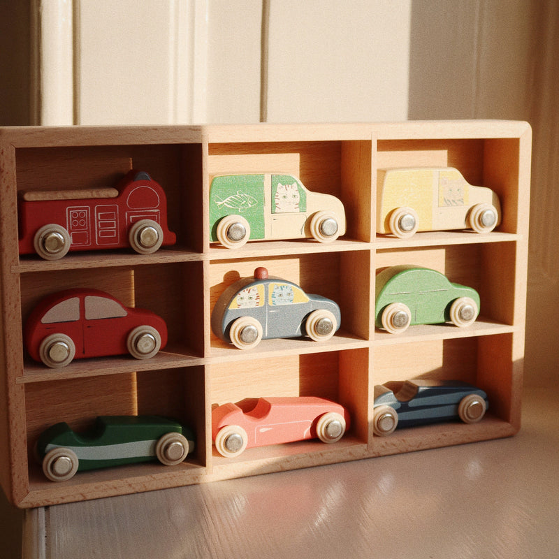 konges wooden mini cars